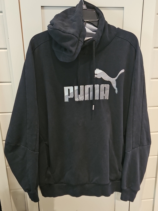 Puma Other - Puma Black Hoodie with White Logo Sz Large
